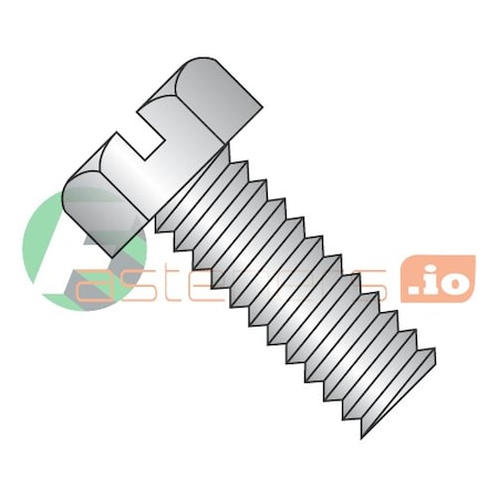 #4-40 X 5/16 In Slotted Hex Machine Screw, Plain 18-8 Stainless Steel, 5000 PK